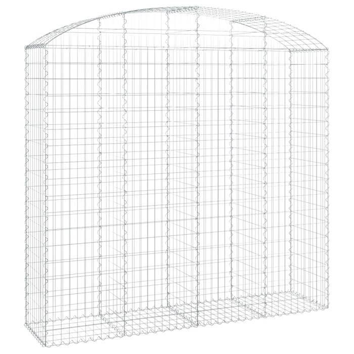VidaXL Panier de Gabions Arqué Cage à Gabion Mur de Gabion Panier à Pierre Gabion pour Pierre Jardin Patio Extérieur 153479