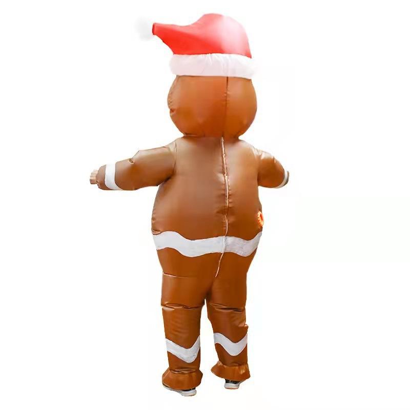 

Gingerbread Man Inflatable Clothing Christmas Eve Gingerbread Man Doll Clothing Direct Sale Adult