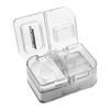 Portable Pill Box Moisture-proof Pill Storage Box Portable 3-in-1 Pill Cutter Storage Box with Moisture-proof Design for Tablets
