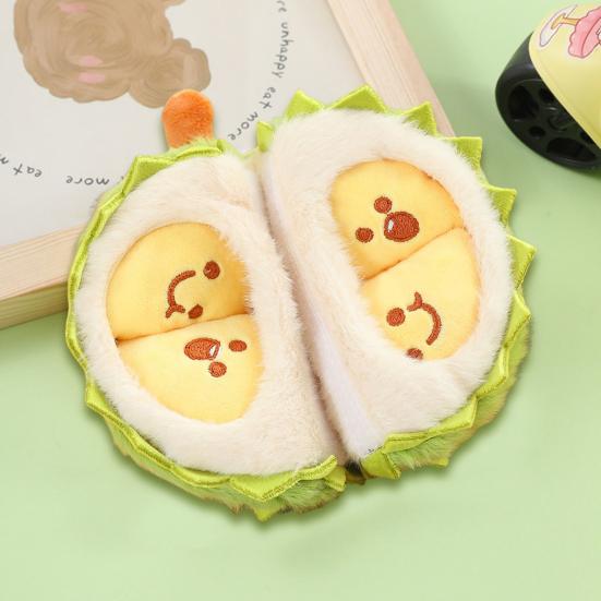 Durian Plush Toy Detachable Fruit Doll Soft Durian Pillow Cute Peeling Plush Doll Realistic