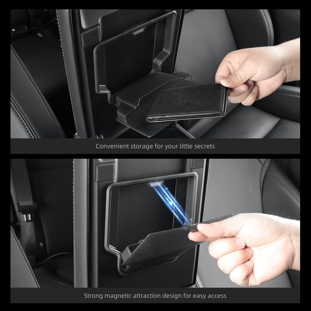 Armrest Hidden Storage Box for Tesla Model Y Juniper Standard Model YL Model 3 Accessories 2025 2026 Center Console Storage Bins