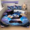 Set Biancheria da Letto Kung Fu Panda 3 Pezzi - Include Una Copripiumino e Due Federe (Nessun nucleo) - Decorazioni per la Casa, Regalo per Festival, Tessuto in Poliestere, Anime