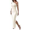 Women's Spring/Summer 2025 Sexy Socialite Asymmetric Off-Shoulder Long Dress