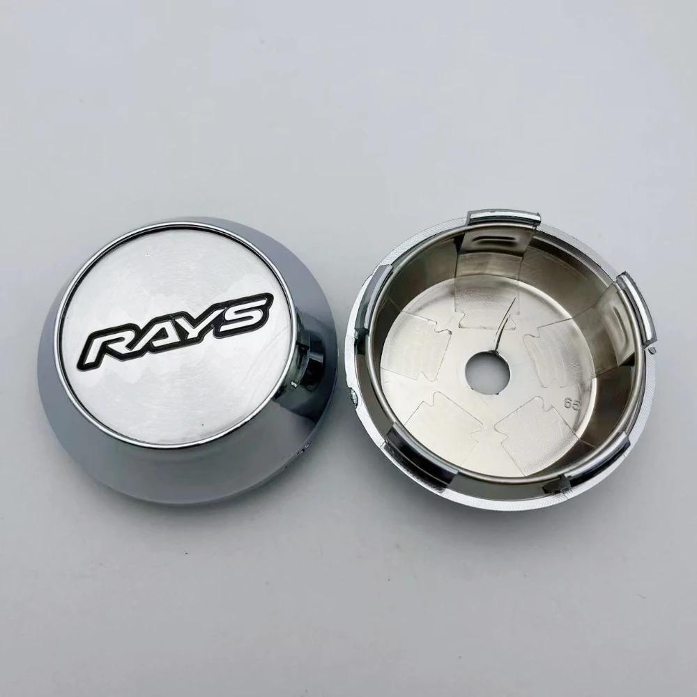 4pcs 60mm 64mm 65mm 68mm 69mm Car Wheel Center Caps With Rays Logo Emblem Badge High Cap Wheel Hubcaps Hub Cover Car Accessories Rays Badge