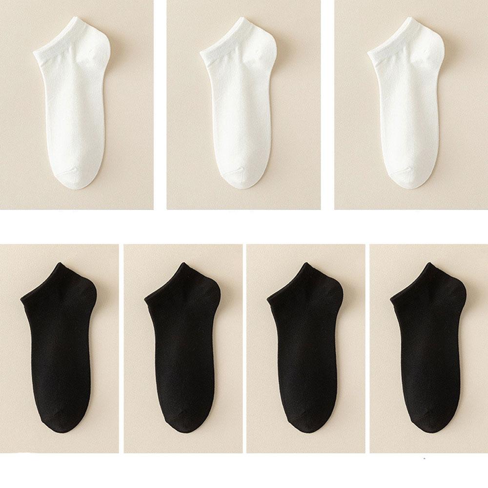 7 perechi de șosete de bumbac Harajuku Street pentru bărbați, respirabil, sport, șosete scurte, antiderapante, pentru sală și sport, casual