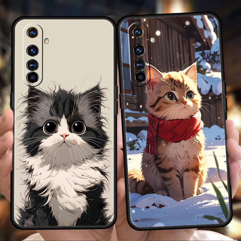 Daily Life of Cute Cats Phone Case For Realme 13 12 11 10 9 8 5G 7 C25 C35 GT5 GT3 GT2 Pro Plus For Realme GT Neo 2 3 3T 5 Cover