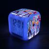 Small Digital Alarm Clock with LED Display for Bedrooms Bedside Battery Operated Electric Clock with Large Number Display Anime Therm Desk Decor for