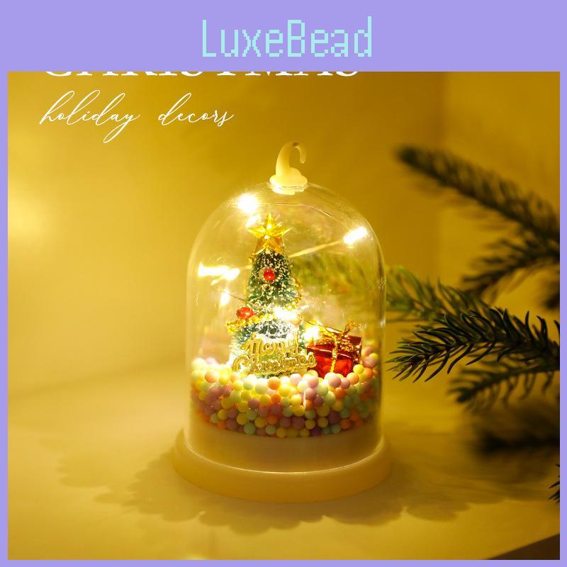 Weihnachtsdeko Nachtlicht mit Schneeszene und Geschenklicht für Kinder Feiertagsfeier