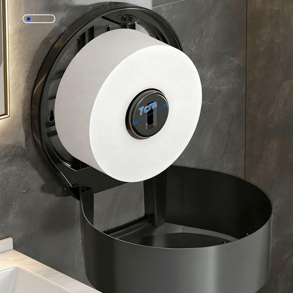 Wall Mounted Large Roll Paper Holder No Punching Toilet Paper Dispenser Hotel Room