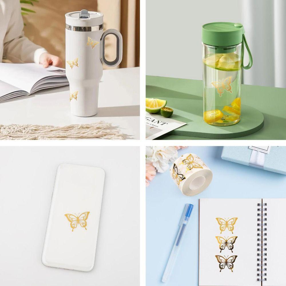 Gold Foil Butterfly Stickers Golden Decorative Stickers Stationery Gift Stickers Envelope Sealing