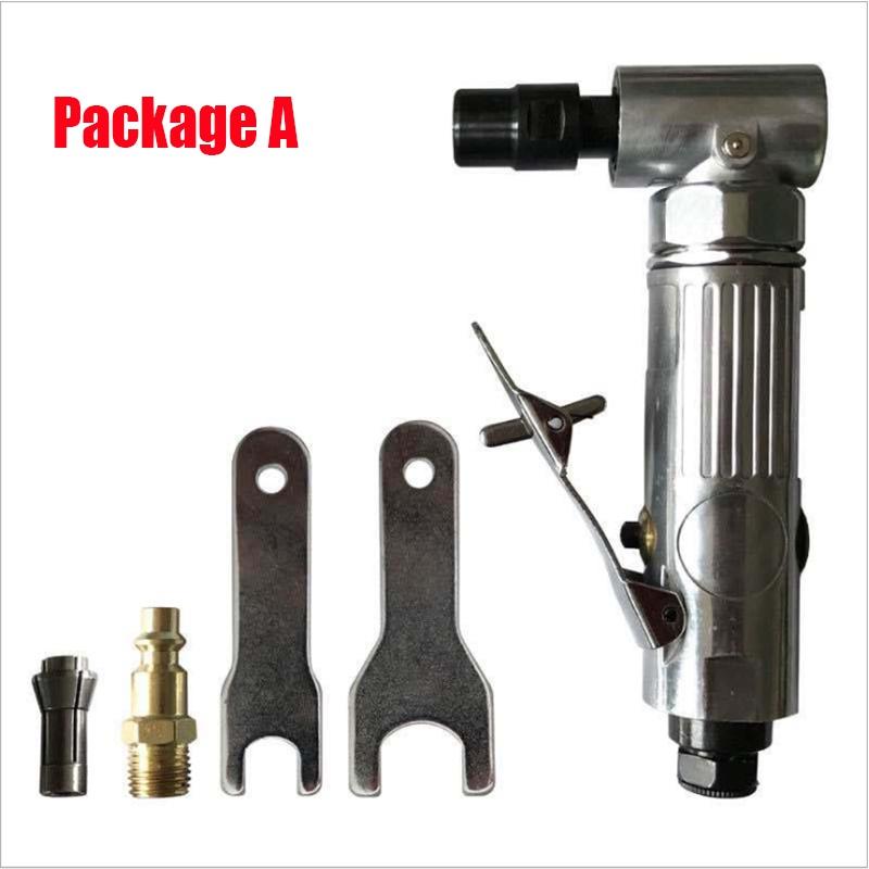 Mini Air Angle Polisher Power Tools Air Angle Sander 90 Degree Pneumatic Polishing Grinding Machine Pneumatic Air Die Grinder Grinding Kit