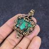 Natural Green Triplet Opal Gemstone Copper Wire Wrap Jewelry Pendant 2.09" m1U22