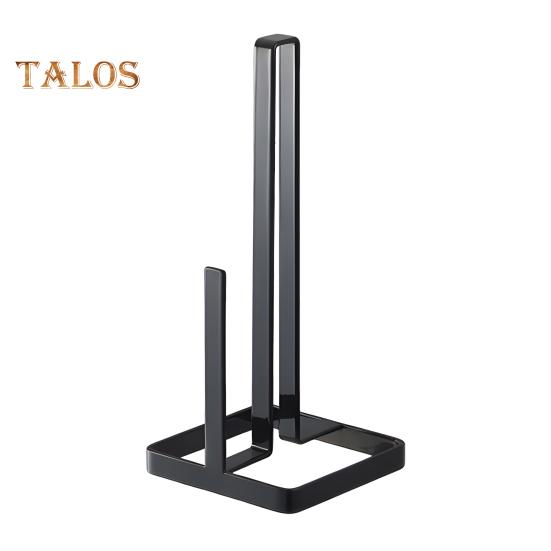 

Держатель рулонной бумаги с нескользящей устойчивой основой, прочный держатель для бумажных полотенец из нержавеющей стали, современный напольный диспенсер для столешницы L чёрный