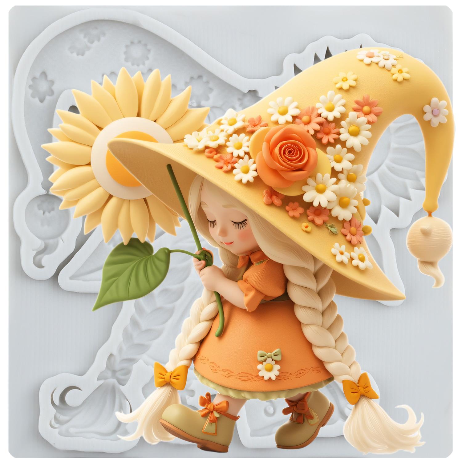 

Формы из силикона для девочек, форма для мастики «Подсолнух», инструменты для украшения торта, топпер для кекса, шоколад, конфеты, поделки, сахарная паста, полимерная глина серый