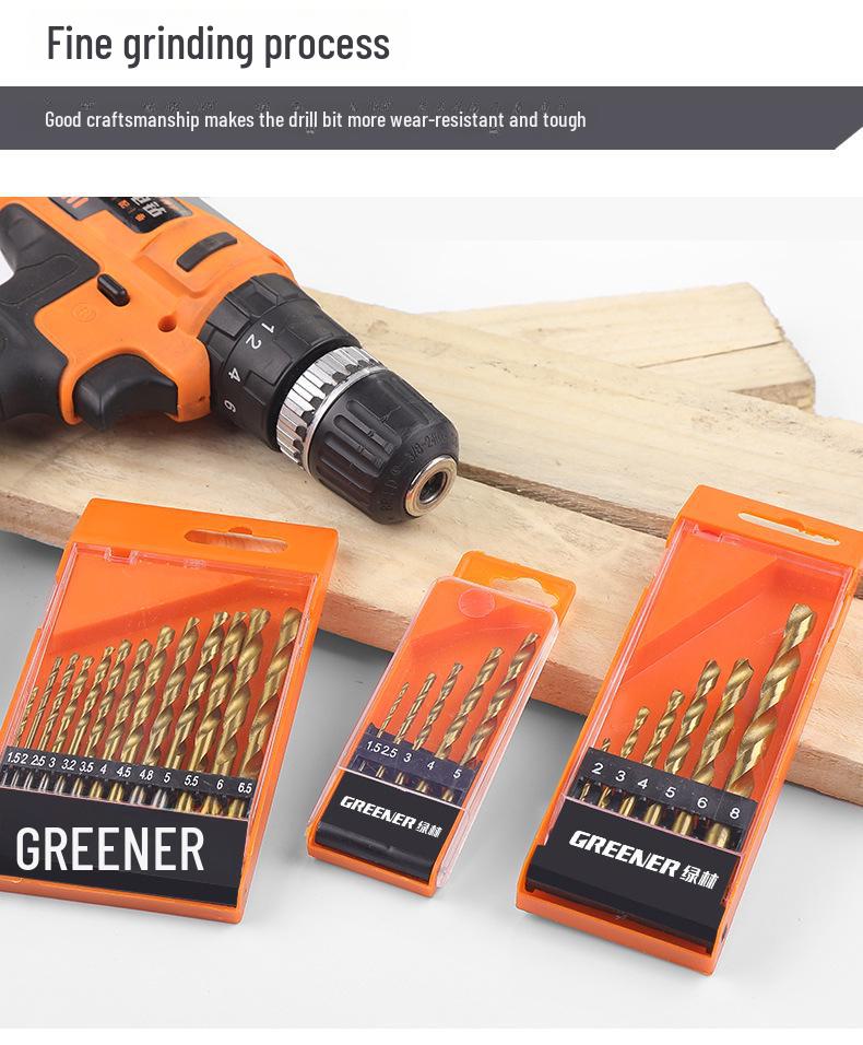 Green Forest Cobalt Tungsten Twist Drill Bit Set for Hand Drills