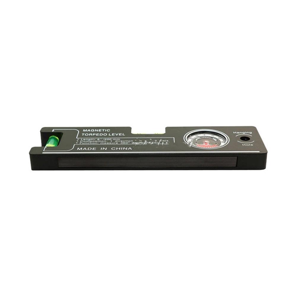 Horizontal Ruler Angle Meter Level Measure Tool 90′ Acrylic+ABS Plastic Black Horizontal Bubble Ruler Brand New China Mainland