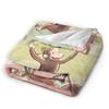 Curious George Monkey Cartoon Blanket Cover Plush Throw Blanket Summer Air Conditioning Decoration Soft Warm Bedsprea,