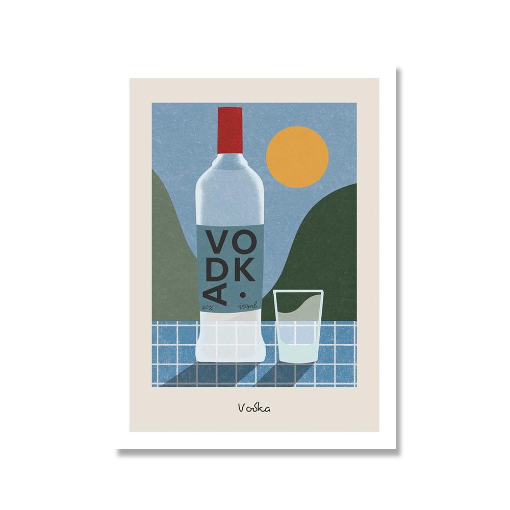 Gin Rum Margarita Mojito Beer Wine Cocktail Wall Art Canvas Painting Nordic Posters And Prints Wall Pictures For Bar Room Decor