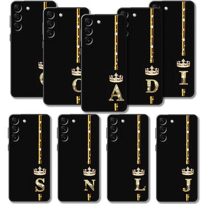 Custodia per telefono per Samsung Galaxy S23 S22 S21 S20 Fe Ultra S10 S9 S8 Plus Nota 20ultra 10plus Cover Corona di diamanti Queen King Lettera