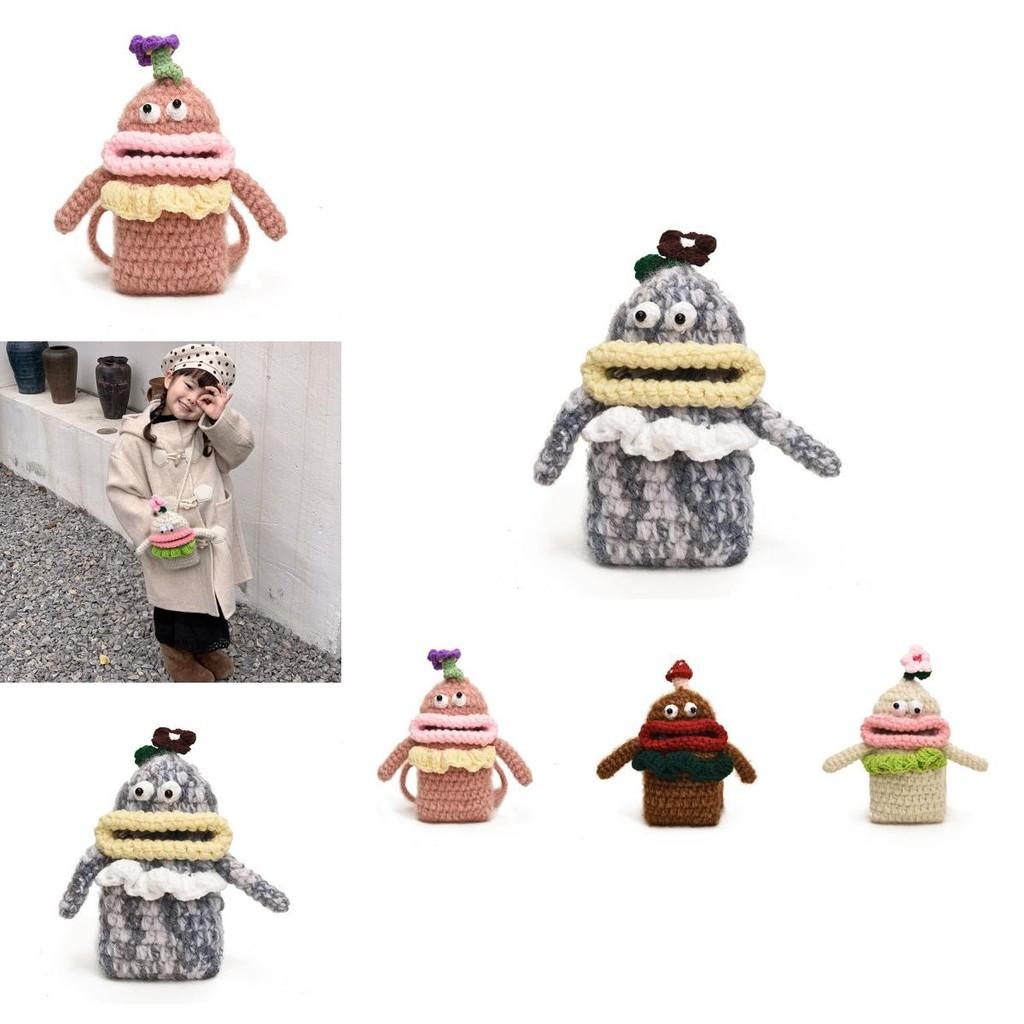 Charming And Whimsical Children's Shoulder Bag With Breathable Crochet Material For Everyday Use