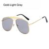 Fashion Oversized Metal Frame Sunglasses Street Shooting Outdoor UV Protection Sun Glasses Pilot Shades for Women & Men
