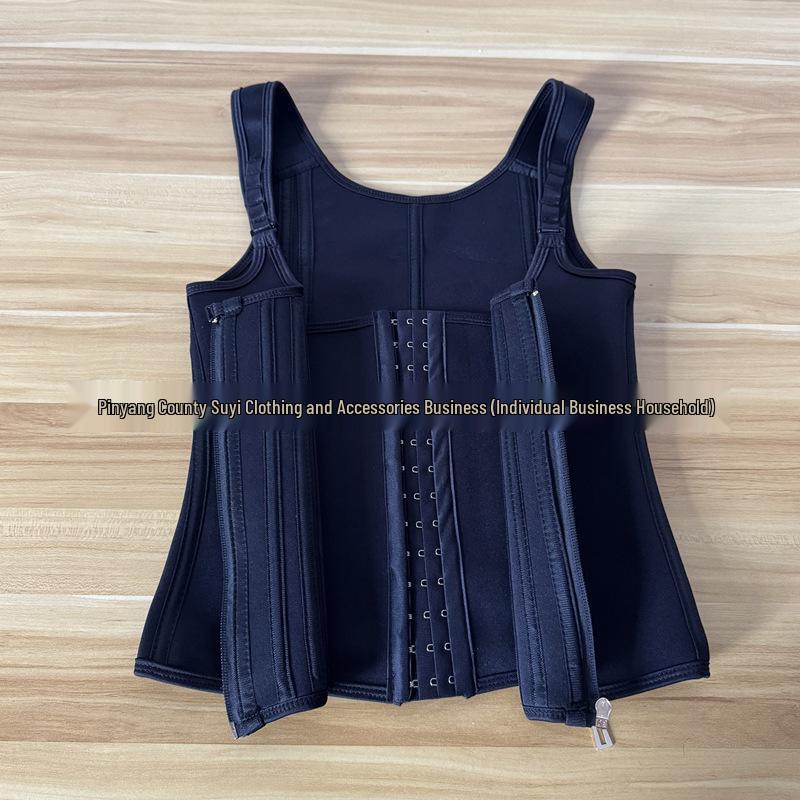 Adjustable Slimming Waist Trainer Vest with Zipper - Posture Corrector and Chest Support for Body Shaping