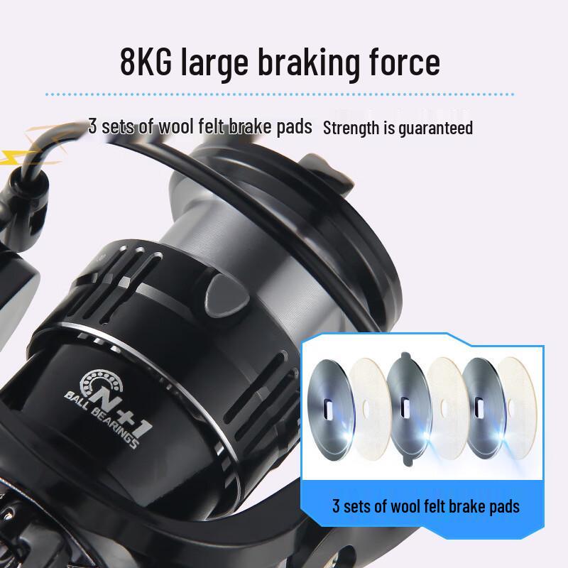 IOSN Deep Spool Electroplated Fishing Reel