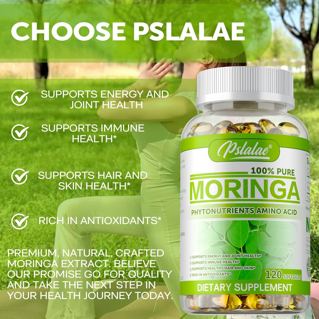 Moringa 1000mg - Antioxidants, Supports Metabolism, Immune, Skin and Hair Health
