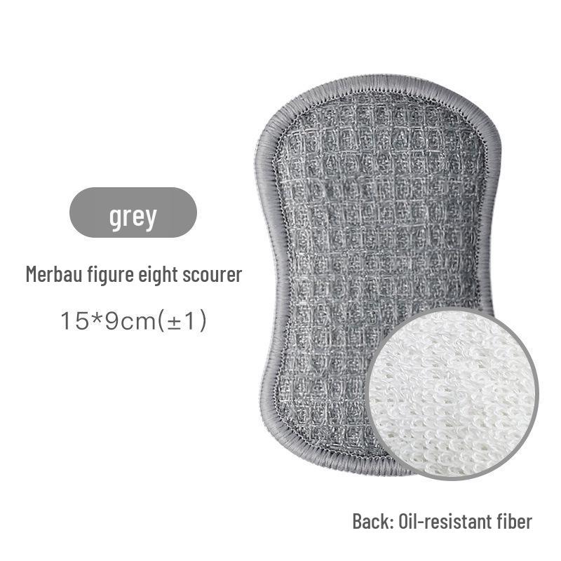 Pineapple Grid Non-Scratch Double-Sided Sponge Scourer for Dishwashing