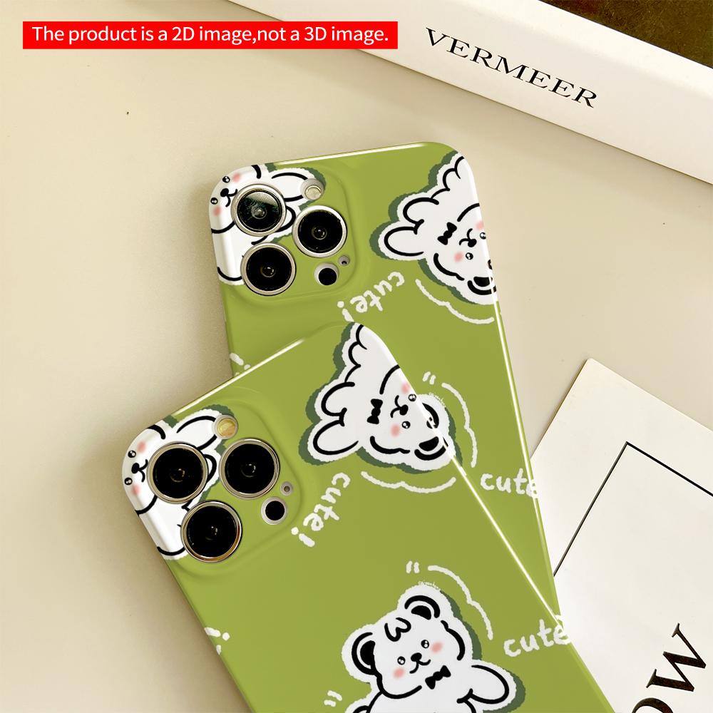 Cute Bear Pattern Phone Case All inclusive film hard phone case, compatible with iPhone 18 Pro Max 17 16 15 14 13 12 11