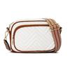 Ielgy Embroidered Grid Messenger Bag Retro Popular Color-Blocking Webbing Shoulder Small Square Bag