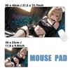Gaming Mouse PadAntislip Stitched Edges Stylish Urban Anime Girls  Graffiti Street Print Gaming Keyboard Mat for Gamers