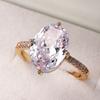 New Luxury Oval Cubic Zircon Wedding Engagement Rings for Women Simple High Quality Silver Color / Gold Color Classic Jewelry