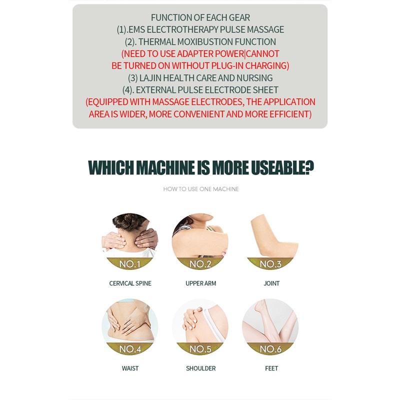 Wireless Remote Control Pulse Heating Foot Massager Angle Adjustable with Electrode Pads Multifunctional Foot Therapy Machine