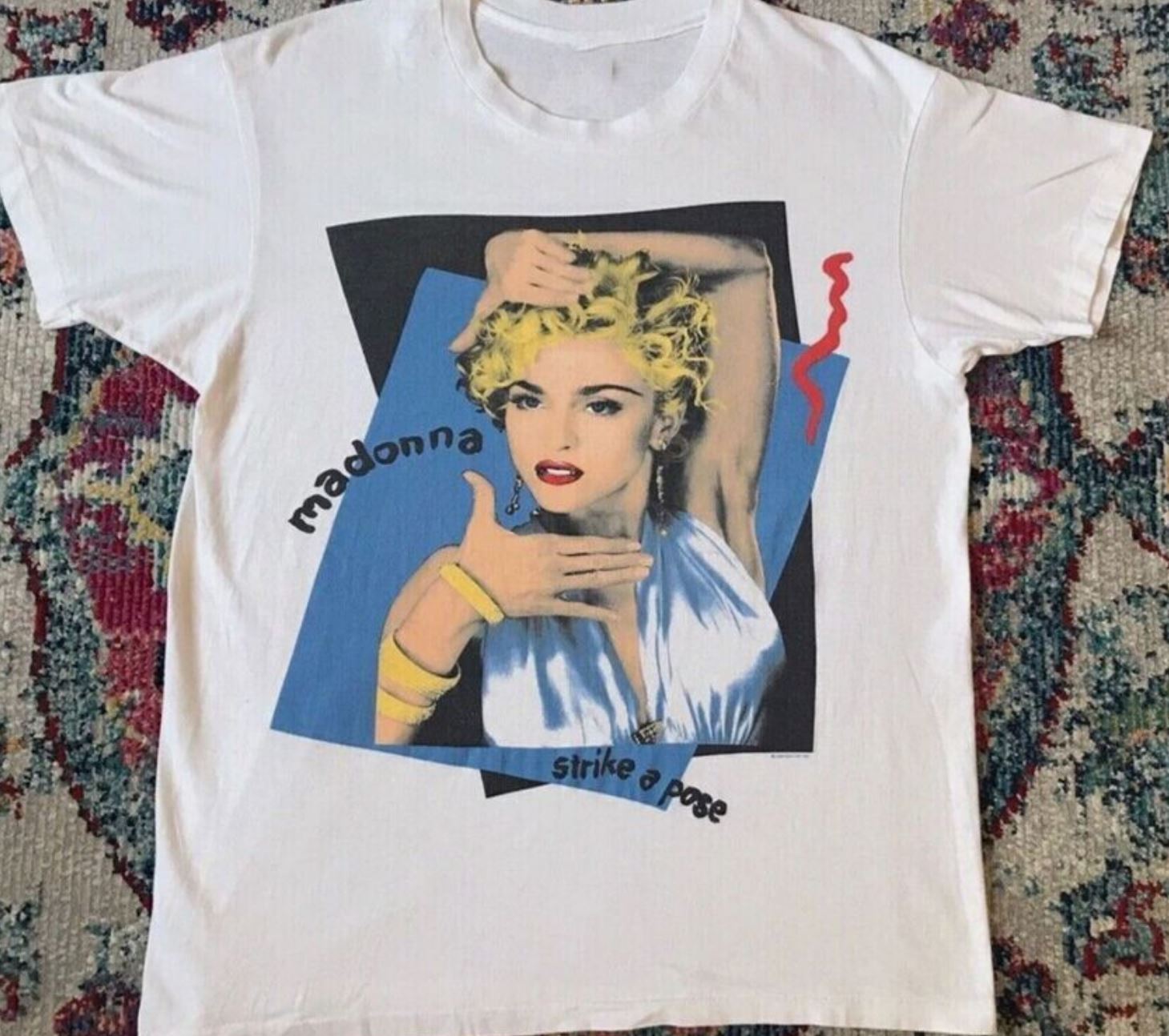 Мадонна Позируй 1990 Тур Blond Ambition Футболка Мужская Женская Футболки Топ Винтажный Мужской Подарок Футболка XL