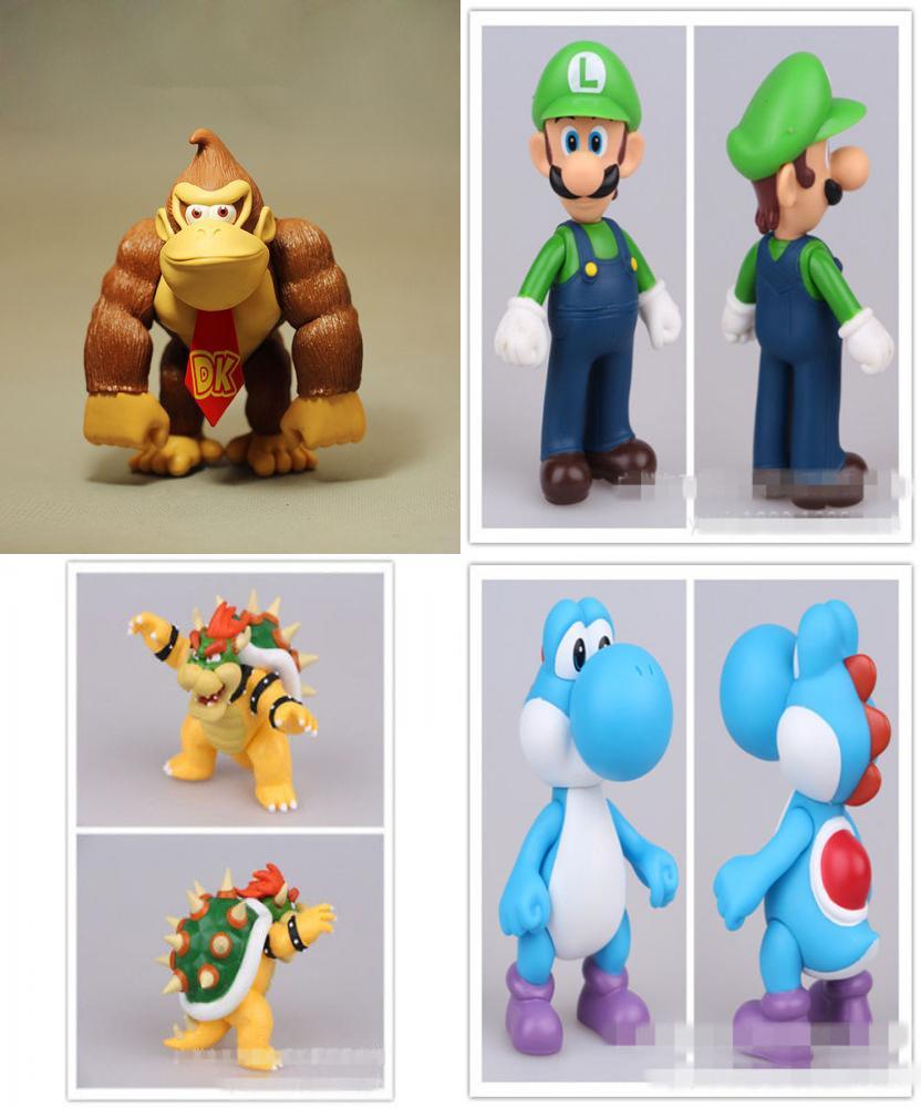 Super Mario Bros Luigi Bowser Princess Peach Plastic Action Figures For Collectors And Display Enthusiasts