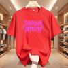 Sängerin Sabrina Carpenter Musik Y2k T-Shirt Unisex Unisex Vintage Mode Hochwertiges T-Shirt Oversized Baumwolle Rosa Logo T-Shirts Geschenke