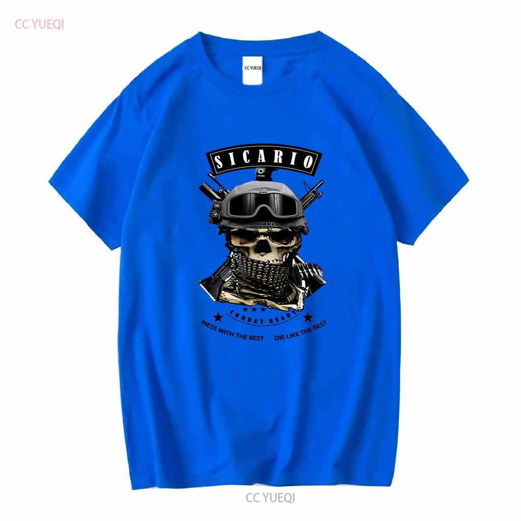 Military Stealth Sicario Assassin T Shirt Pablo Escobar El Chapo Sinaloa Cartel long or short sleeves vintage Washed Unisex