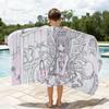 Anime Angel Girls Kawaii Towel Quick Dry Absorbent Beach Towel for Sports, Fitness, Swimming and Outdoor Activities