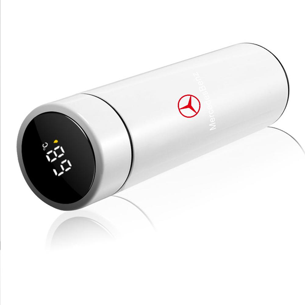 For Mercedes Benz Class A Class C200 GLC GLE W163 W166 W221 500ml Smart Thermo Mug Filter Coffee Drink Flask Temperature Display