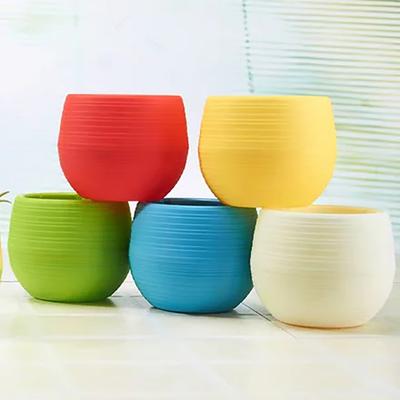 Mini-Blumentopf aus Kunstharz in Steinkugelform, mehrere Farben, automatische Wasserspeicherung für saftige, fleischige Topfpflanzen, Heim- und Gartenbedarf