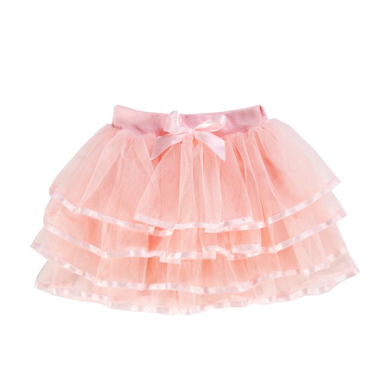 Versatile Girls' Princess Gauze Skirt - Layered Cake Design for All Seasons in Korean Style