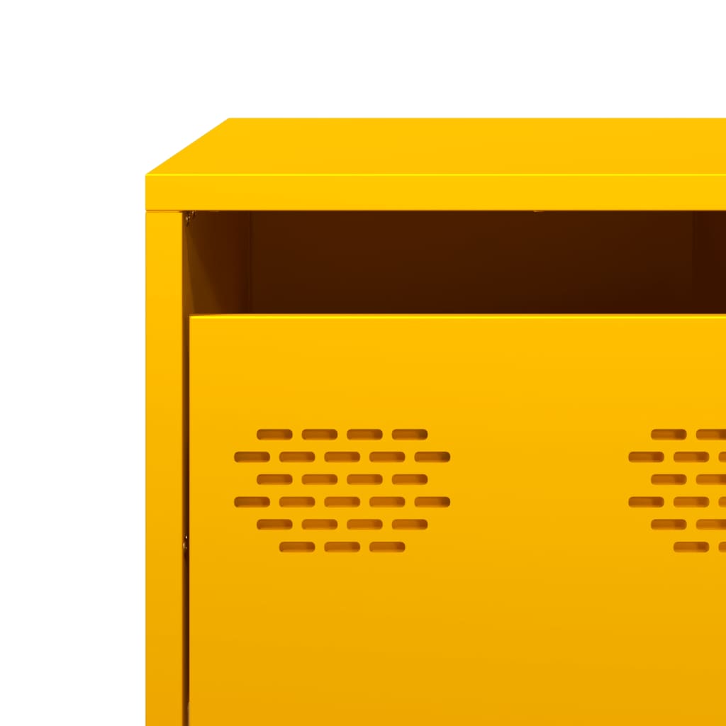 TV Stand Mustard Yellow 68 X 50 X 43.5 Cm Cold Rolled Steel