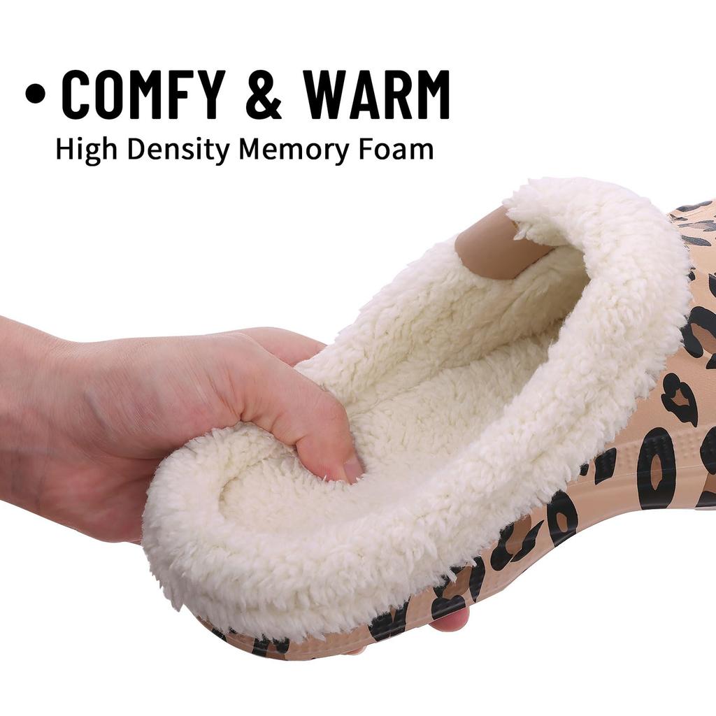 Fashion Litfun Winter Plush Garden Shoes Women Fur Clogs Slippers Men Soft Furry Waterproof Slippers Outdoor New Cozy Fuzzy Home Slipper