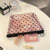 Black/Pink Women Cosmetic Storage Pouch Multifunction Lipstick Organizer Bags New Mesh Makeup Bag