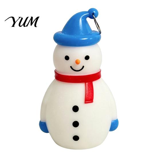 Battery Operated Hanging Light Christmas Snowman LED Night Light, Portable Cartoon Desk Lamp with Ring for Holiday Tabletop Decor Party Decor,