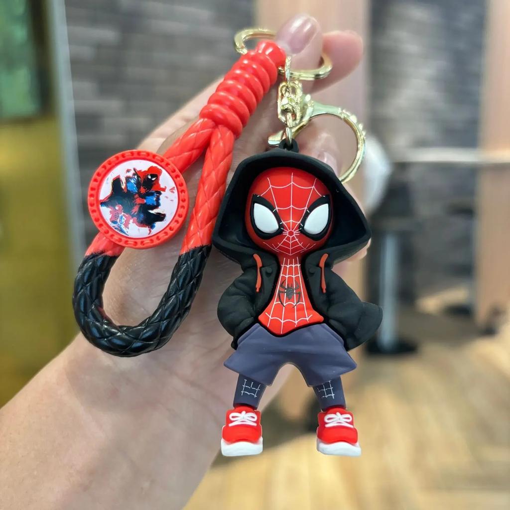 The Amazing Spider-man Movie Animation Miles Dressed Up As A Key Chain Anime Accessories Cute Cartoon Character Gwen Spider Man.