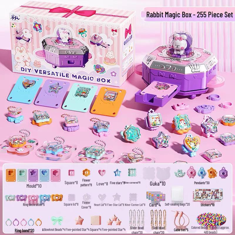 Cross-border Kids' Toys: Ever-changing Magic Box DIY Jewelry & Treasure Chest with Diary Materials for Girls