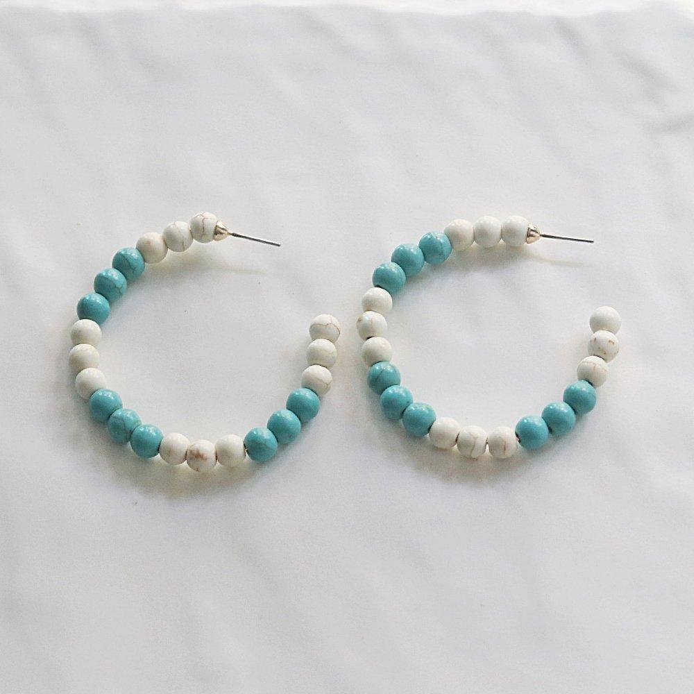 

Poten Turquoise Bold Hoop Earrings