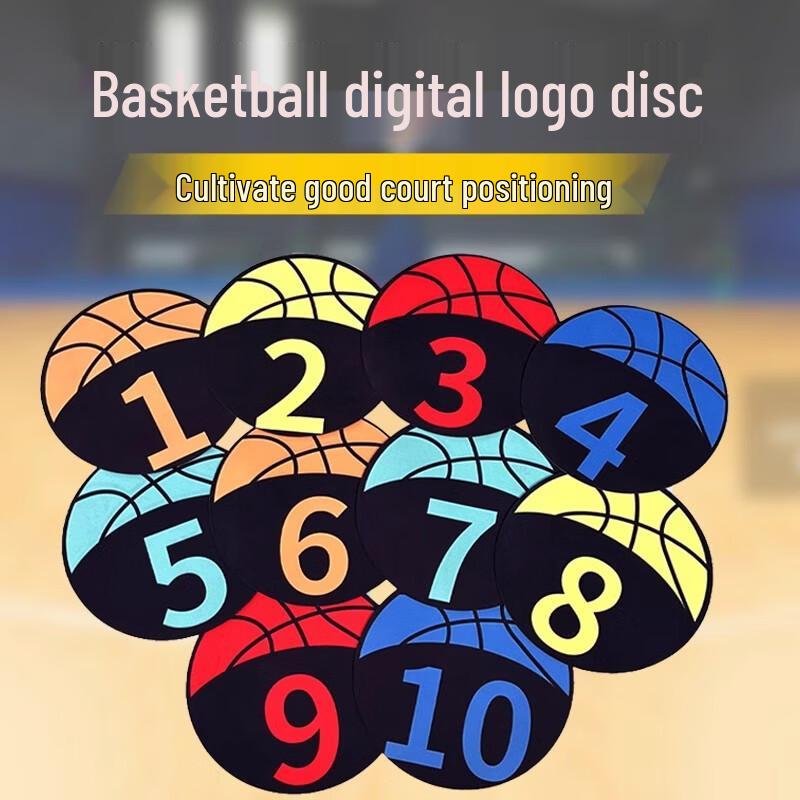 23CM Numbered Sports Training Marker Discs (1-10 Set)